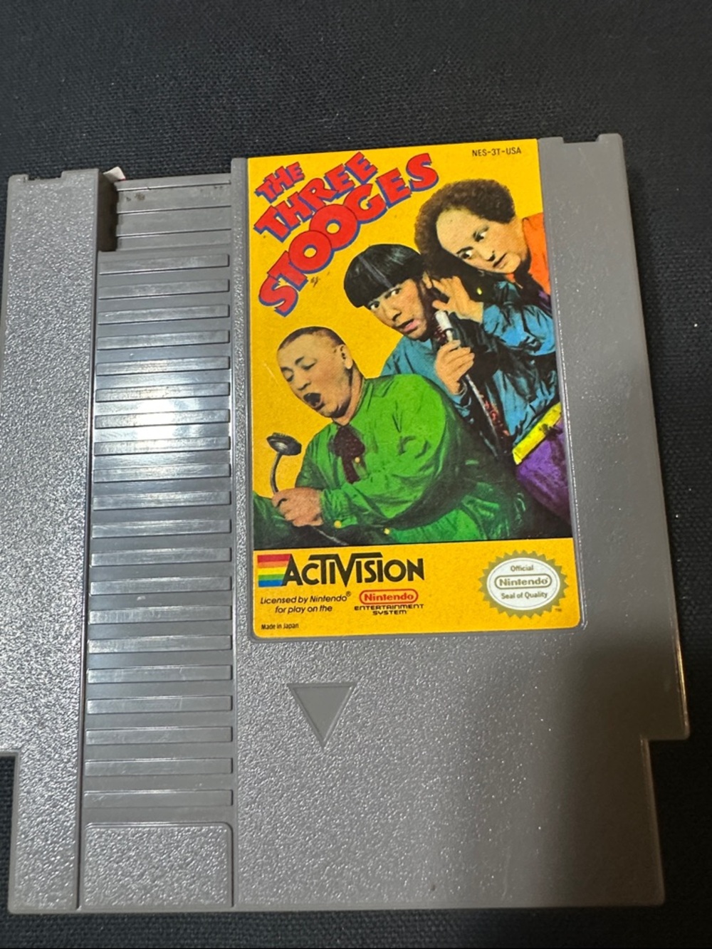 The Three Stooges (Gray) Nintendo NES Game Cartridge Vintage Nintendo